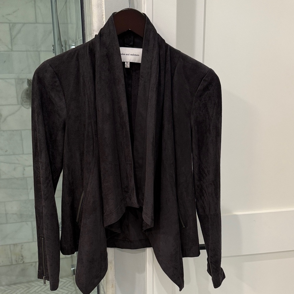 Black Women's Faux Suede Jacket